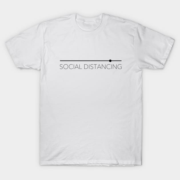 Social Distancing - Black T-Shirt by TheWanderingFools